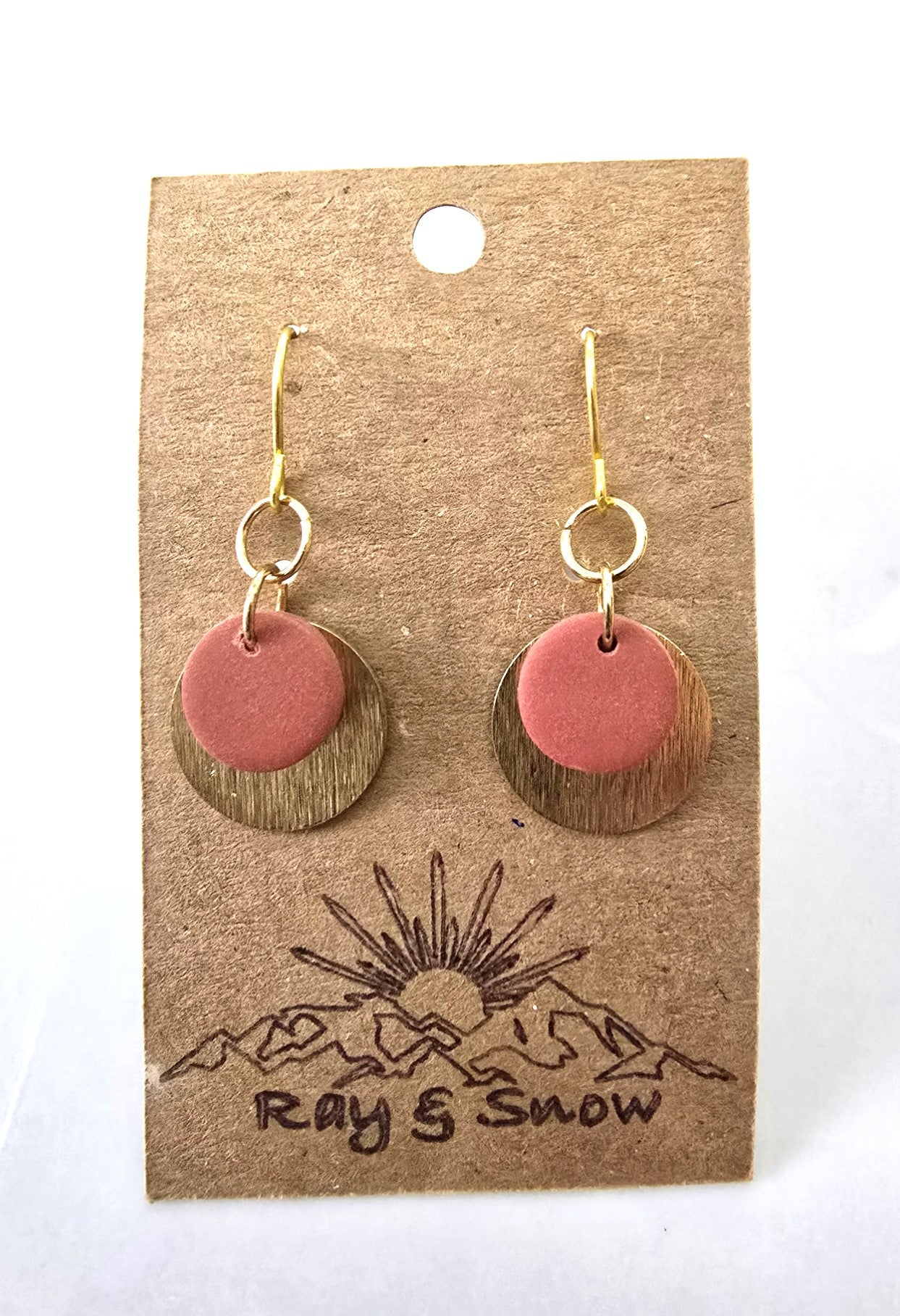 Simple Polymer Clay Round Dangle Earring