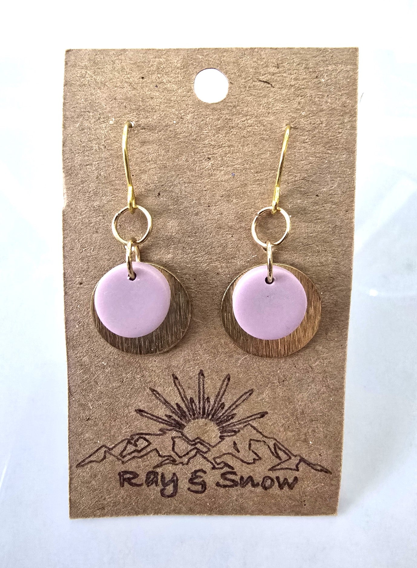 Simple Polymer Clay Round Dangle Earring