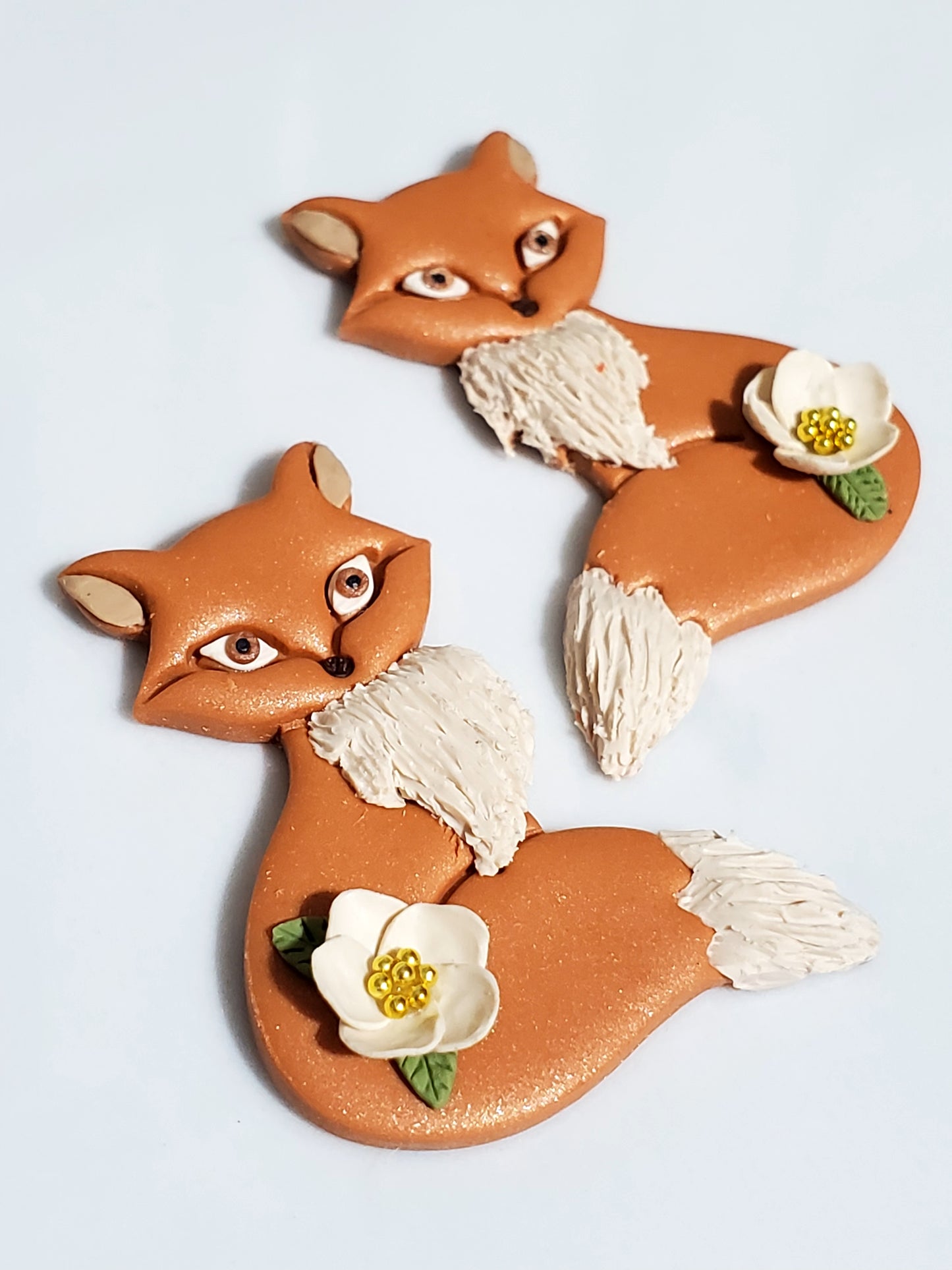 Fox Polymer Clay Dangle Earring