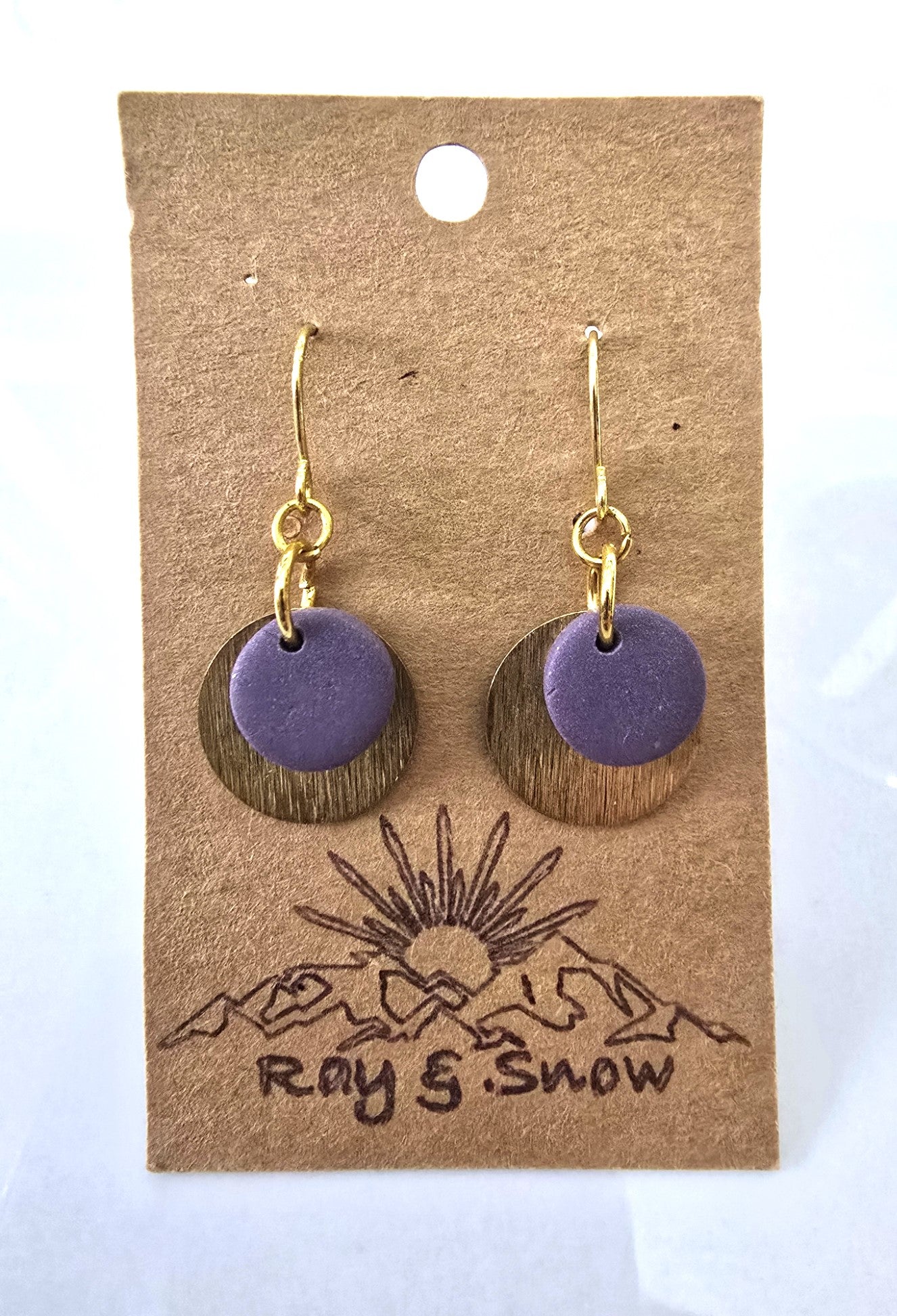 Simple Polymer Clay Round Dangle Earring